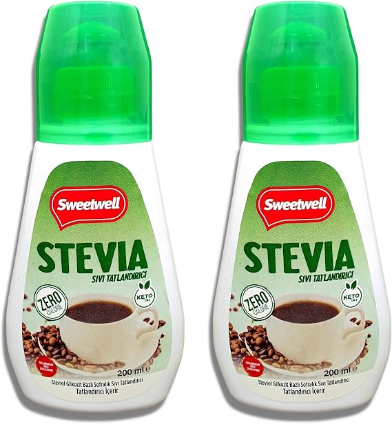 Sweetwell Stevia Liquid Sweetener Zero Calories 200 ML x 2 Pieces