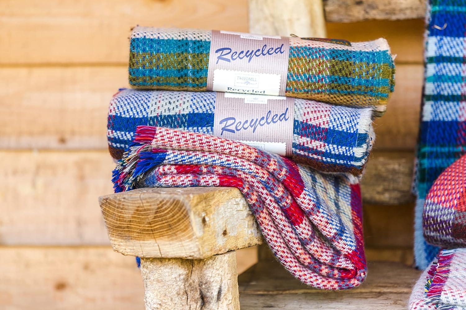 Tweedmill Random Recycled All Wool Rug - Assorted Colours - 120 x 150 centimeters