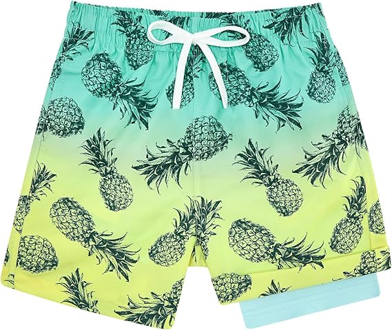 Belovecol Boys Swim Trunks with Compression Liner Summer Bathing Suit 7-20T