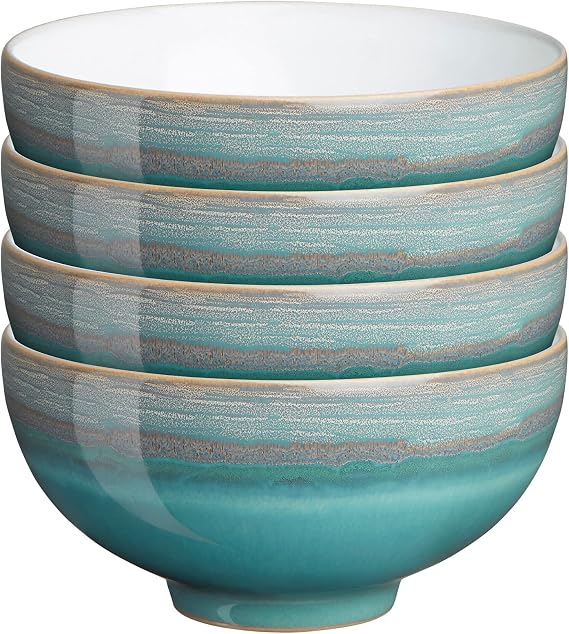 Denby,Blue,124048045 Azure Coast Rice Bowls, Set of 4