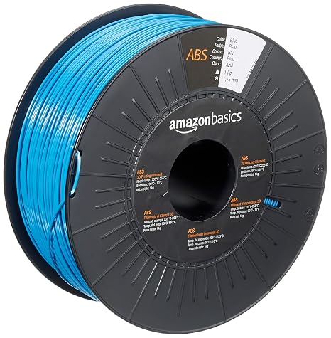 Amazon Basics ABS 3D Printer Filament, 1.75mm, Blue, 1 kg Spool