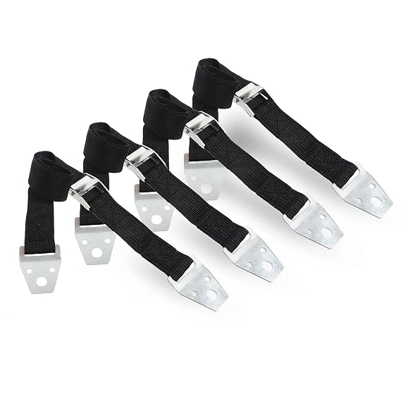 Metal Anti Tip Furniture Kit, 4 Pack Silver Furniture Anchors for Baby Proofing, TV Safety Straps For Flat Screens, Earthquake Straps, Heavy Straps For TV, Child Proof Childproof Television Antitip