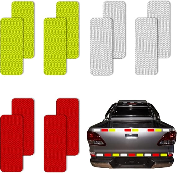 12 Pieces Safety Reflective Stickers,Warning Reflective Stickers