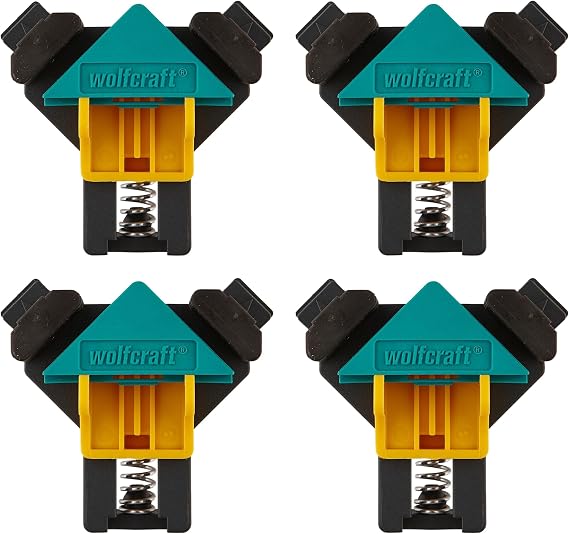 wolfcraft Project Set "Right Angle Stretch", 4 Pieces I 8626000 I 4 Corner Stretcher ES 22 90° As Ideal Fixing Assist in Angle Screwing or Gluing