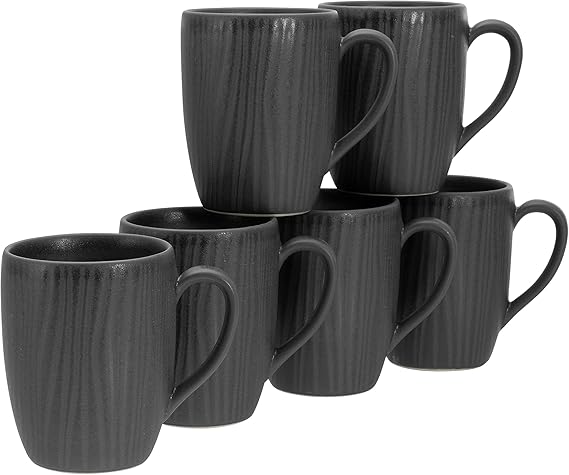 CreaTable, 17872, Vesuvio Black Series, Tableware Set, 6 Piece Glass Set.