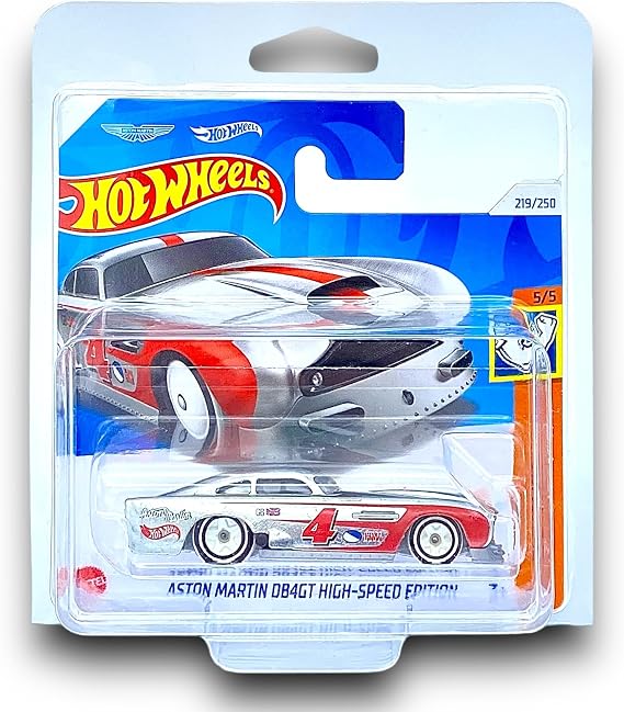 Hot Wheels Aston Martin DB4GT High-Speed Edition (Metal and Red) 5/5 Muscle Mania - 2024-219/250 (Short Card) - includes a KLAS Car Keeper Protector Case - HRY86