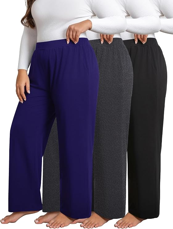 3 Pack Women's Plus Size Sweatpants