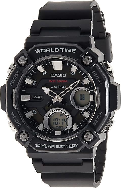 Casio Sport Watch AEQ-120W-1AVCF, Black///White, Digital