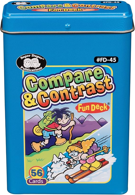 Super Duper Publications | Compare and Contrast Fun Deck | Language Development and Reasoning Skills Flash Cards | Educational Learning Materials for Children