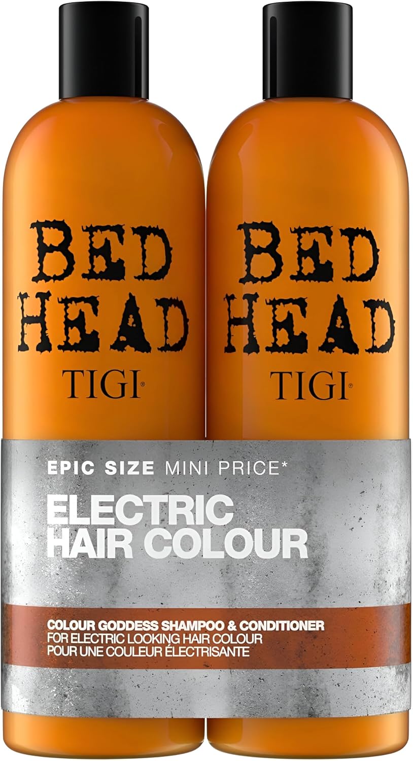 Bed Head by TIGI Colour Goddess Shampoo and Conditioner Set, 2x 750ml, Hair Treatment for Coloured, Dry & Damaged Hair, Moisturising Shea Butter & Keratin for Smooth, Frizz-Free Locks