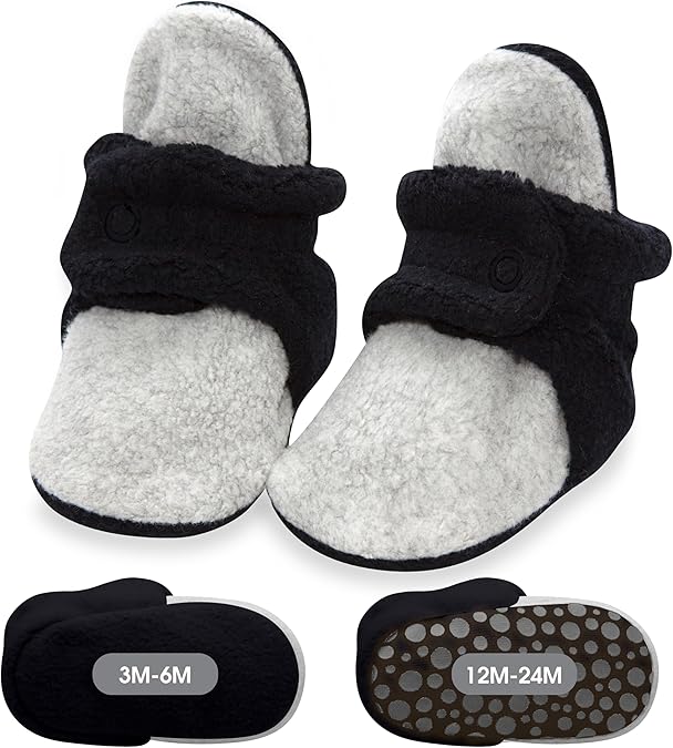 Zutano Baby Boys' Cozie Fleece Baby Booties With Grippers