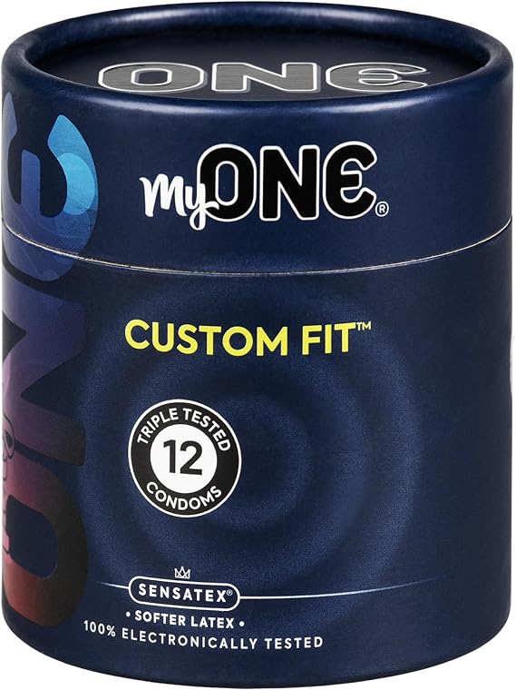 MyONE Custom Fit Classic Sized Condoms | Tailored Width & Length | Max Pleasure | Triple Tested Softer Latex | Lubricated | Nontoxic, Vegan, Non-GMO | 51F: Width 51 mm (51), Length 156 mm (F)