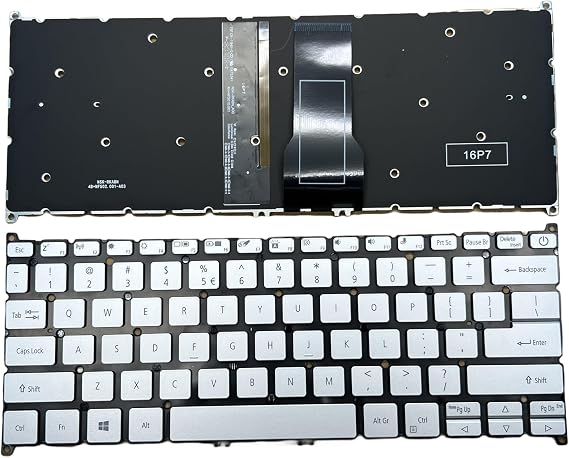 New Replacement Keyboard Compatible with Swift 3 SF314-54 SF314-54G SF314-54G-52L8 SF314-56G SF114-32 SF314-41 SV3P-A80BWL 132CE3B00 NK115170B3 8420101DKC01 with Backlit US Layout (Silvery)