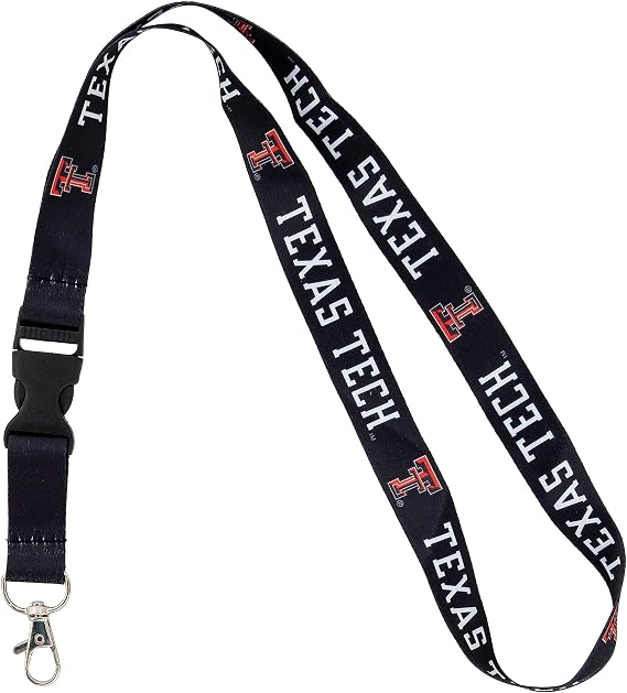 Desert Cactus Texas Tech University Lanyard with Snap Buckle (Black)