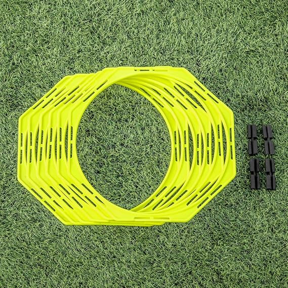 FORZA Agility Training Octa Rings [Pack of 6] | Football Training Equipment | Multi-Sport Agility Ring Set | Speed Training Equipment | Sports Equipment
