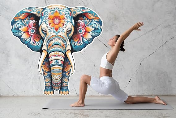 Floral Elephant Wall Decal - Colorful Kids & Nursery Wall Art Sticker 307'' x 307''