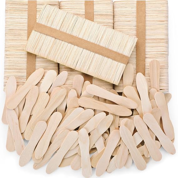 Nuogo 1500 Pcs Wooden Ice Cream Sample Spoons Bulk, 3''