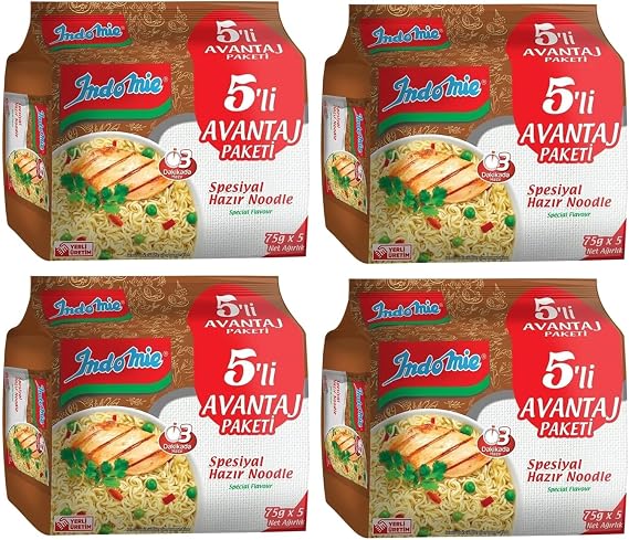 Indomie Hazır Noodle Spesiyal 75gr X 5 Li Avantaj Paket X 4 Adet