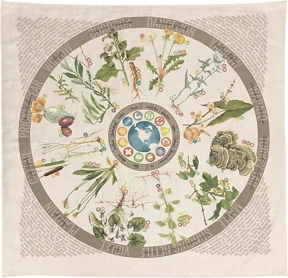 Wazoo Gear Foraging & Tracking Field Guide Bandanas, 22 x 22 in.