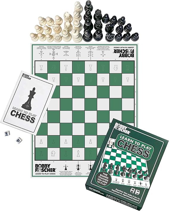 Bobby Fischer Learn to Play Chess Set Board Game