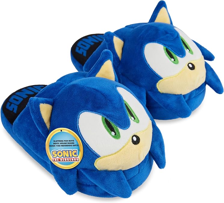 Get Trend Slippers for Boys, US 11.52.5, Plush, Fuzzy House Shoes, Kids Indoor Character Slippers, Gifts for Boys