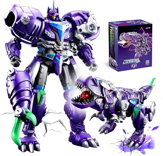 Resosese Transforming Toys Figures-Robot Toys for Boys, Action Figure for Kids Birthday Dinosaur Toys for Kids 8-14, ABS Metal Texture-Part of Alloy