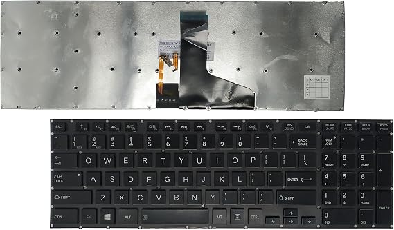 Laptop Replacement Keyboard Compatible for Toshiba Satellite P50-A P50T-A P55-A P55T-A P70-A P75-A MP-12X13K0J528 US Layout Backlit