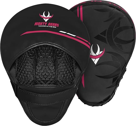 Boxing Focus Pads Hook and Jab Mitts Leather Kickboxing MMA Curved Arm Strike Shield Punching Target Pads Martial Arts Muay Thai Training