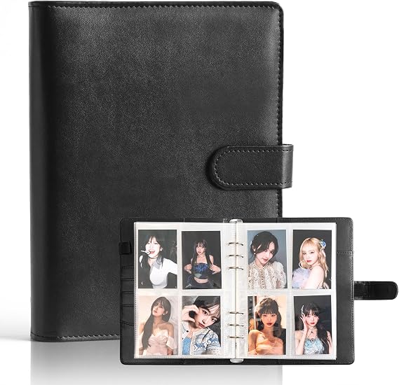 A5 Binder-Kpop Trading Photocard Binder,6 Ring Cards Collector Album With 240 Card Slots, 30 Double-Sided Photocard Sleeves, Pu Leather Album Cover For Organizing Game Cards & Kpop Merch