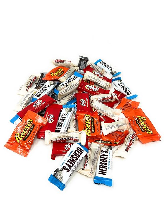 American Chocolate Classic Mix Milk Chocolate and Cookies N' Cream Bars, KitKat, Whoppers Mini Chocolate Candy Bars Individually Wrapped Variety Pack Bulk 2.25 Lbs. (36 Oz.) Aprox. 70+ Pieces Made In USA
