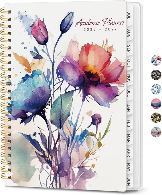 ZOTIA Academic Planner 2026-2027, Monthly & Weekly Jul 2026-Jun 2027
