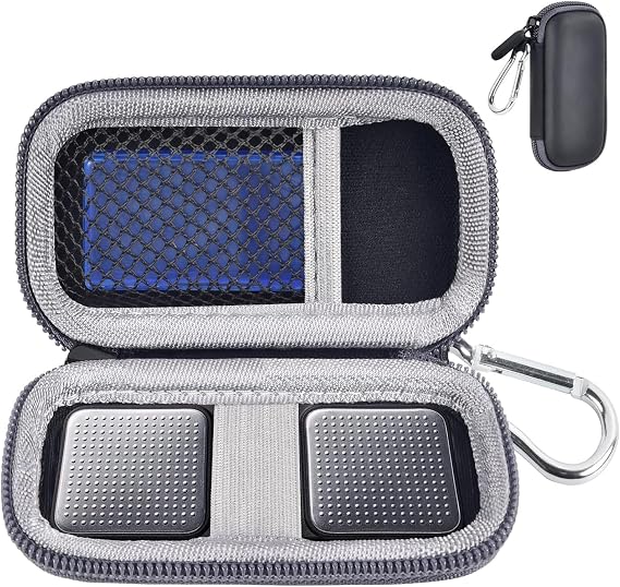 GWCASE Heart Rate Monitor Case for KardiaMobile 1-Lead/ 6L/ 6L Max for AliveCor for EKG Monitor, Hard EVA Travel Storage Box with Pill Box, Mesh Pocket and Carabiner Clip-Black (Box Only)
