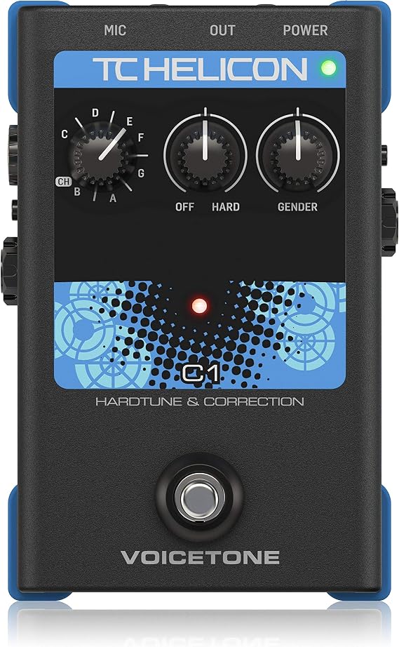 TC Helicon Voicetone C1 Hardtune & correction Pedal for Vocals