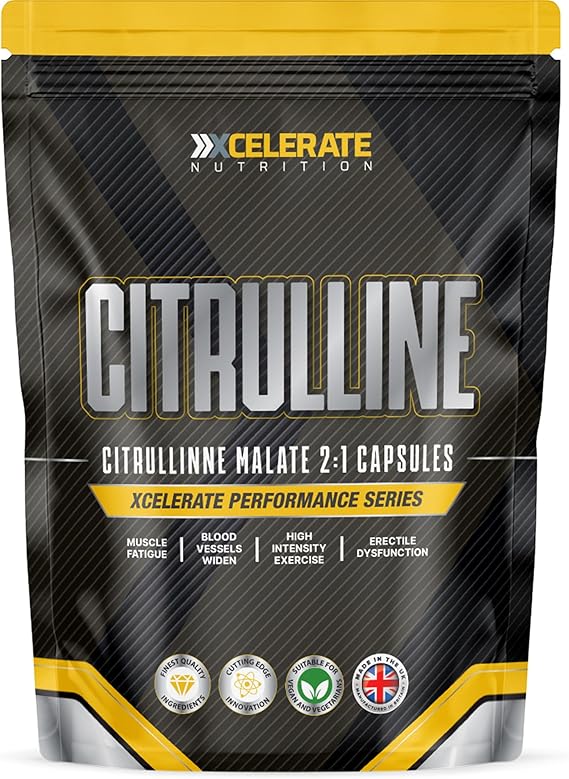 L-Citrulline Malate 1500mg Capsules – for Enhanced Endurance & Muscle Recovery | Vegan Friendly, Non-GMO Pre-Workout Supplement for Performance & Energy Boost - By XCelerate Nutrition (120 Capsules)