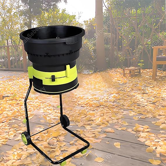 2500w Electric Leaf Mulcher Shredder,Mulcher,8000rpm High-Speed Garden Cleanup Composting Tool,17:1Reduction Ratio,Withwheels,Storage Bag for Yard Waste Management Powercord20m