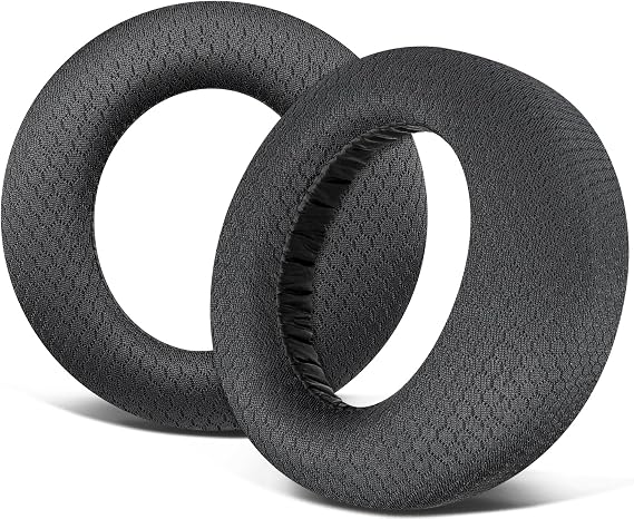 SOULWIT Mesh Fabric Replacement Ear Pads for Sony PlayStation 5 Pulse PS5 3D Wireless Headset Noise Isolation Foam Pad