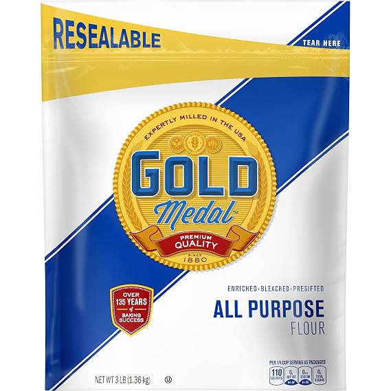 Gold Medal All Purpose Flour, 3 lb Resealable Bag