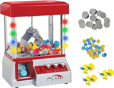 TSF TOYS Electronic Claw Toy Grabber Machine with LED Lights and Toys