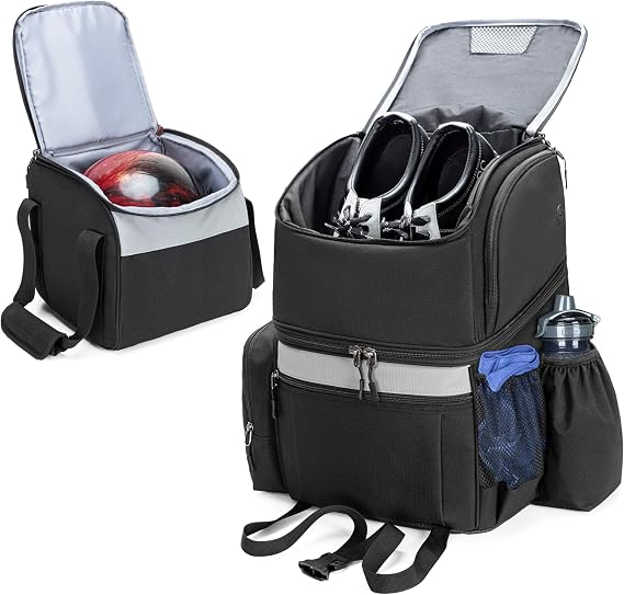 GOBUROS Single Ball Bowling Backpack with Inner Tote Bag for Accessories