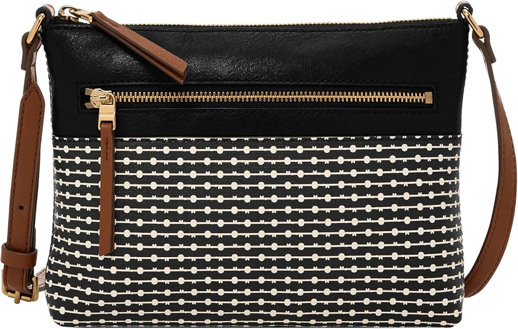 Fossil Women's Harper Leather Small Flap Crossbody Purse Handbag for Women