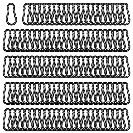 50PCS Carabiner Clip,Heavy Duty Spring Snap Hook,1.6IN(M4)