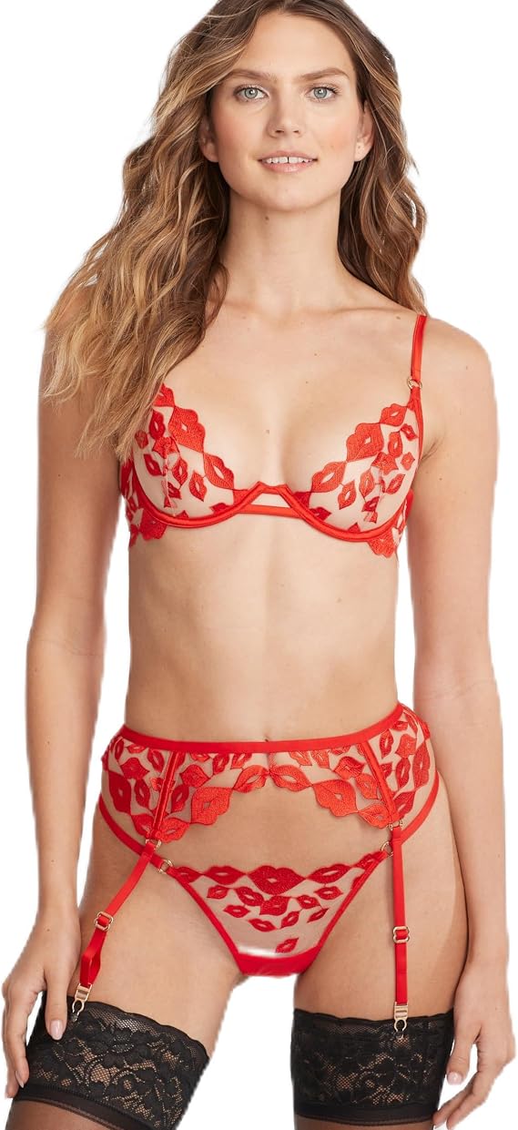 Bluebella Marian Garter Belt XL, Tomato Red, X-Large