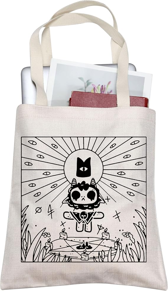 Cult Of The Lamb Tote Bag - Cute, Trendy Cartoon Shoulder Bag - Game Gift - One Of The Best Games