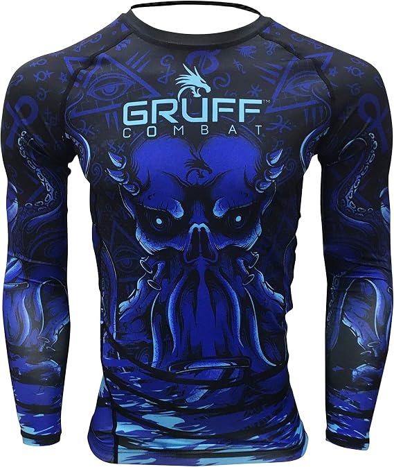 BJJ Rash Guards Grappling MMA Jiu Jitsu No Gi Shirt Fight Wear, Long Sleeves.