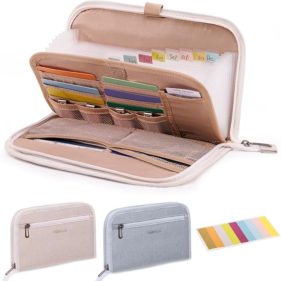 Receipt Organizer for Business 10x6 Accordion File Organizer w/ 12 Pockets