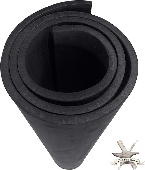 The Foamory Black EVA Foam Sheet - 10mm Thick 35x59 inch Cosplay Craft Foam