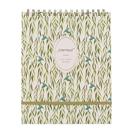 Fringe Studio Twin-Ring Spiral Journal, In the Willows, 180 Lined Pages, 8" x 10" (127PA017FSC)