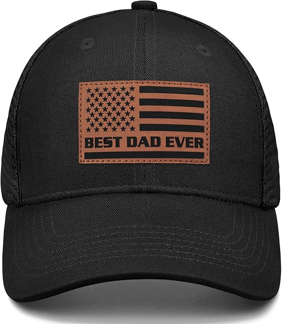 Best Dad Ever Hats American Flag Baseball Cap