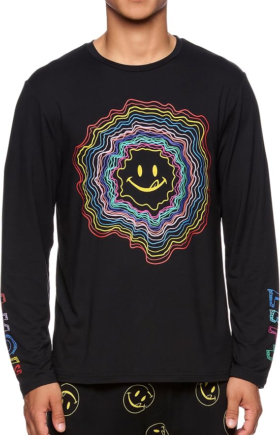 Joe Boxer Mens Lounge Tee - Crew Neck Long Sleeve or Henley Long Sleeve - Men's Loungewear and Sleepwear
