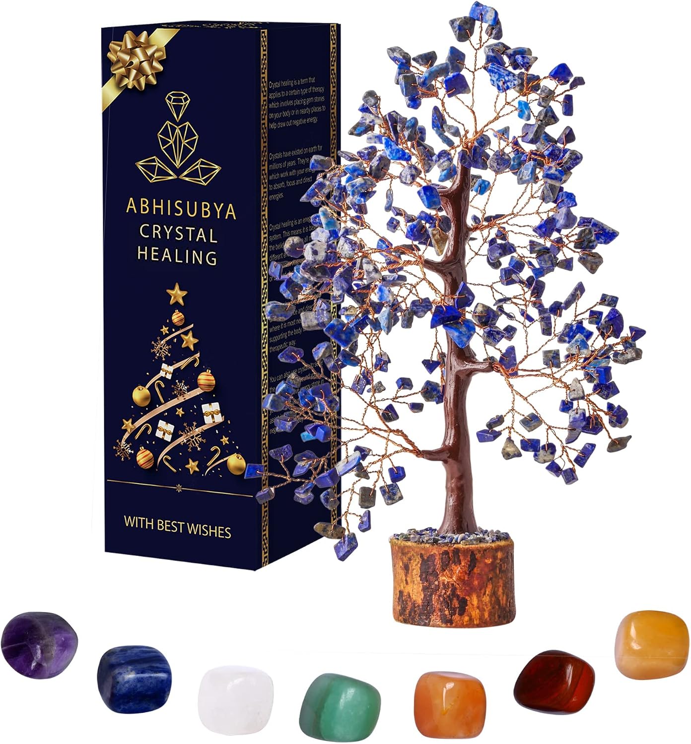Lapis Lazuli Crystal Tree - Feng Shui - Crystal Gems - Crystal Trees - Energy Crystals - Decorations for Living Room - Decorative Stones - Good Luck Gifts